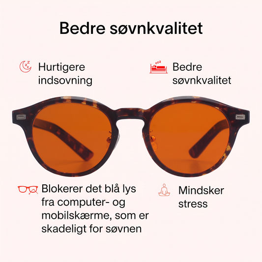 Lysro™ Blålysbriller for bedre søvn – rund orange