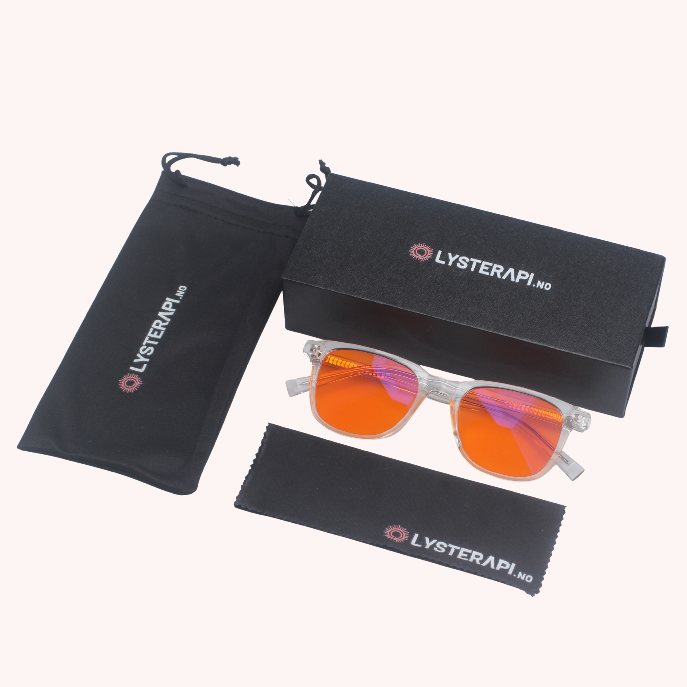 Lysro™ Blålysbriller for bedre søvn – orange/krystal