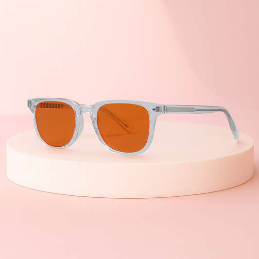 Lysro™ Blålysbriller for bedre søvn – orange/krystal