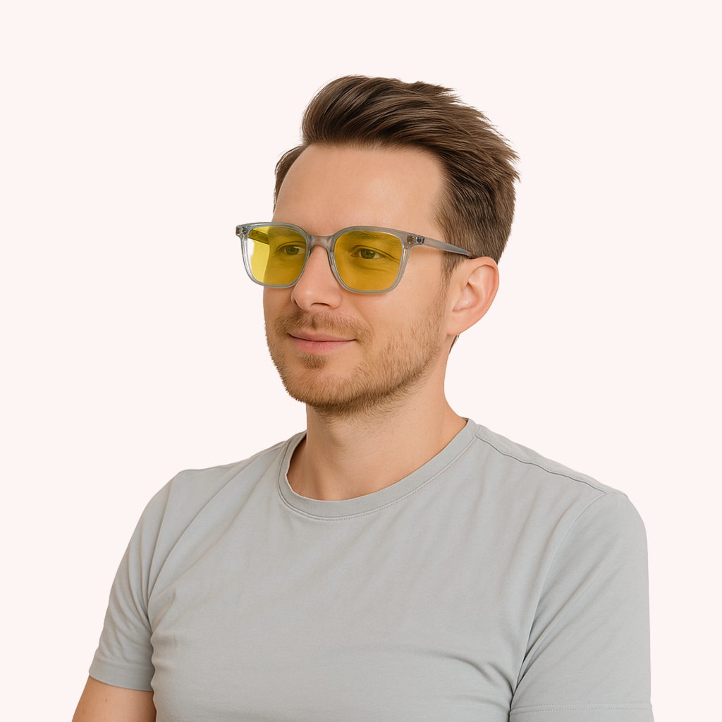 Lysro™ Blålysbriller for bedre søvn – gul
