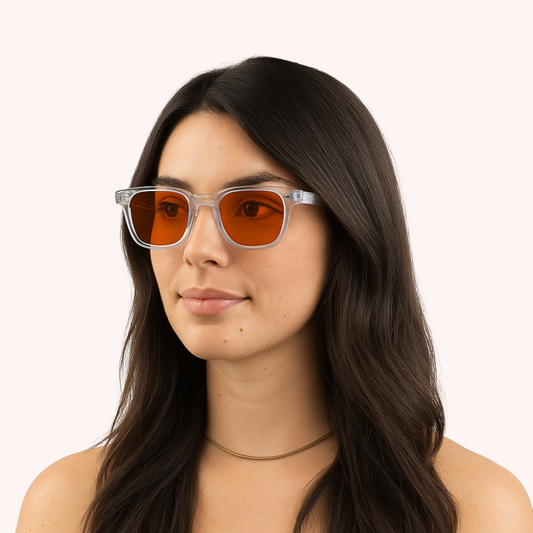 Lysro™ Blålysbriller for bedre søvn – orange/krystal