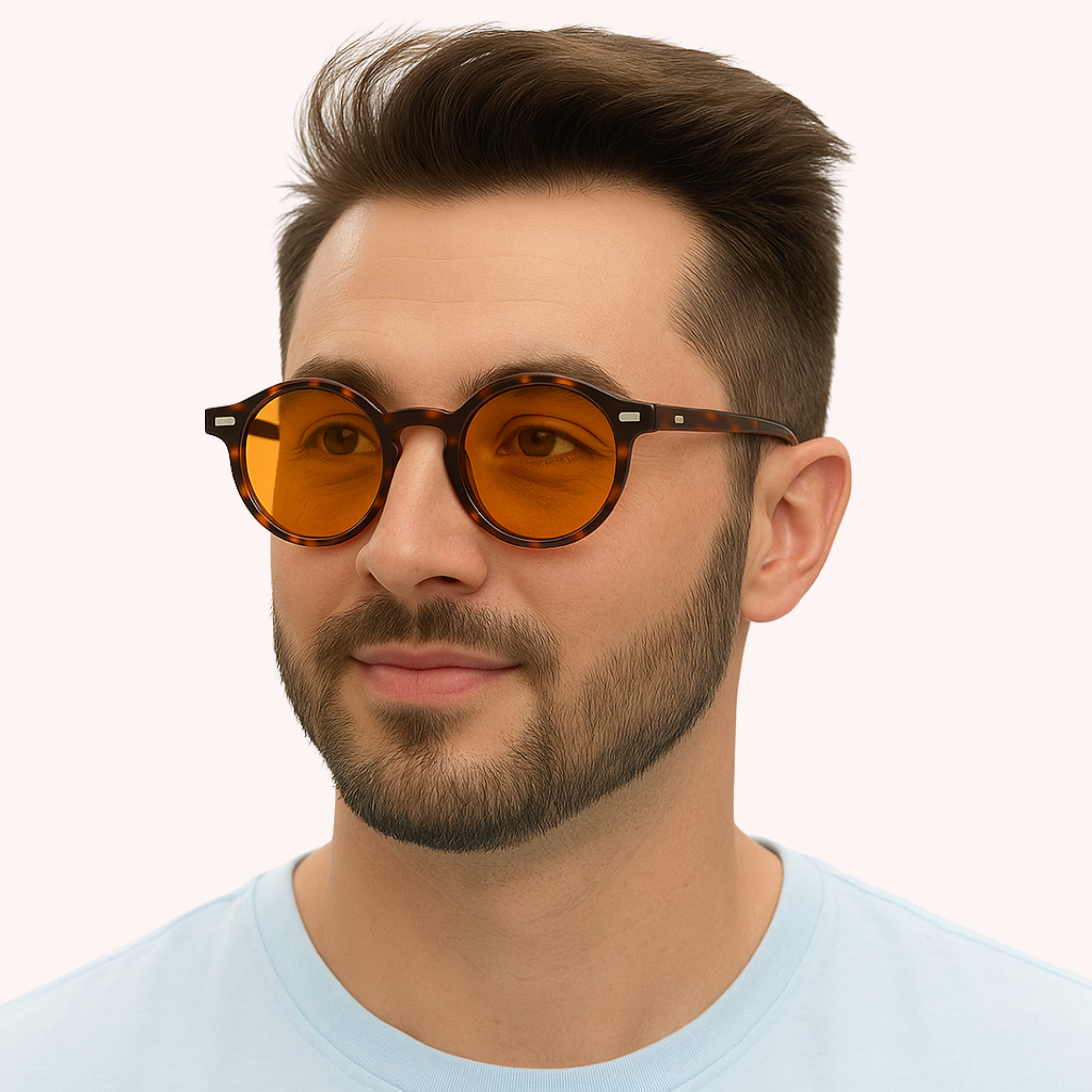 Lysro™ Blålysbriller for bedre søvn – rund orange