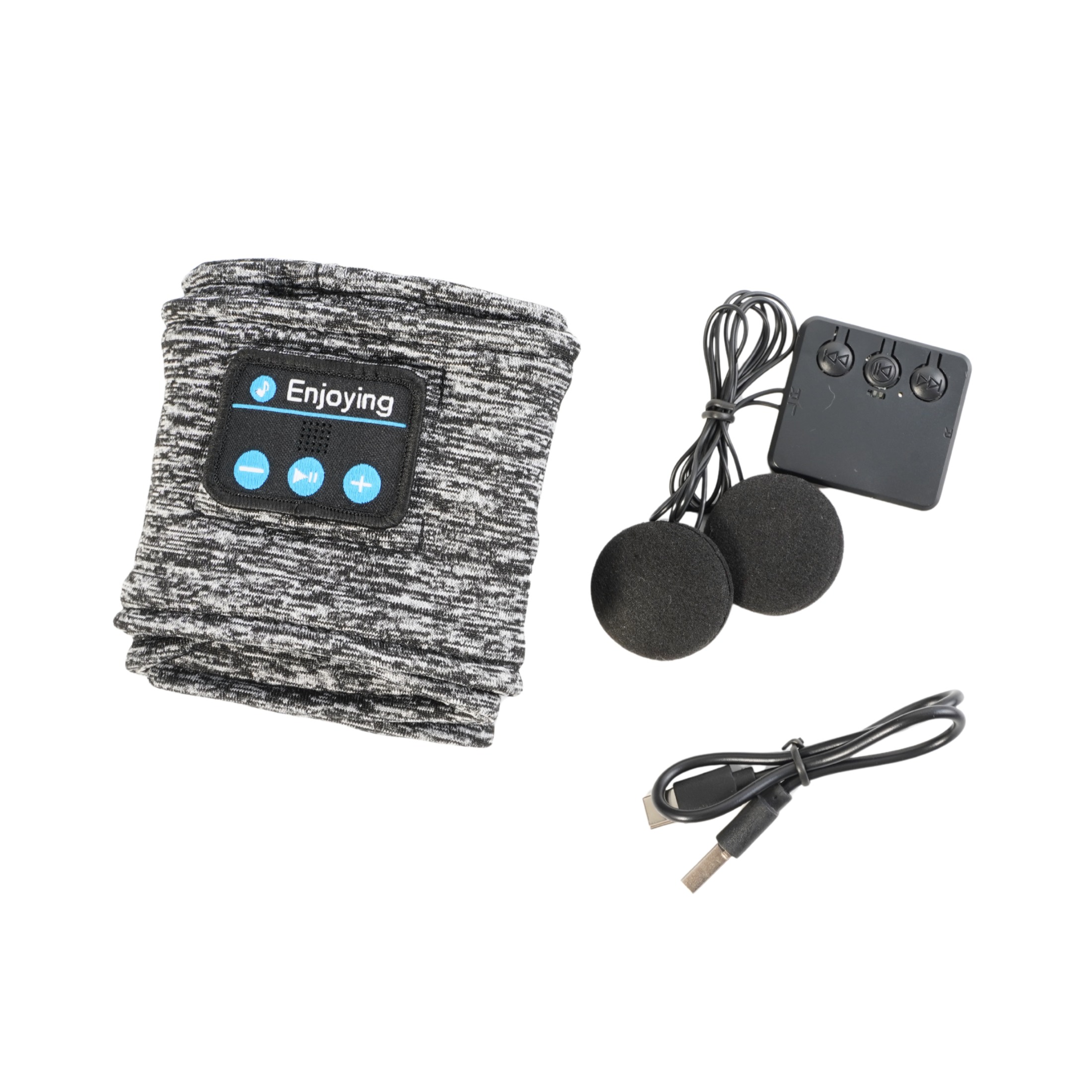 Lysro™ Søvn-Pandebånd med Bluetooth – Grå