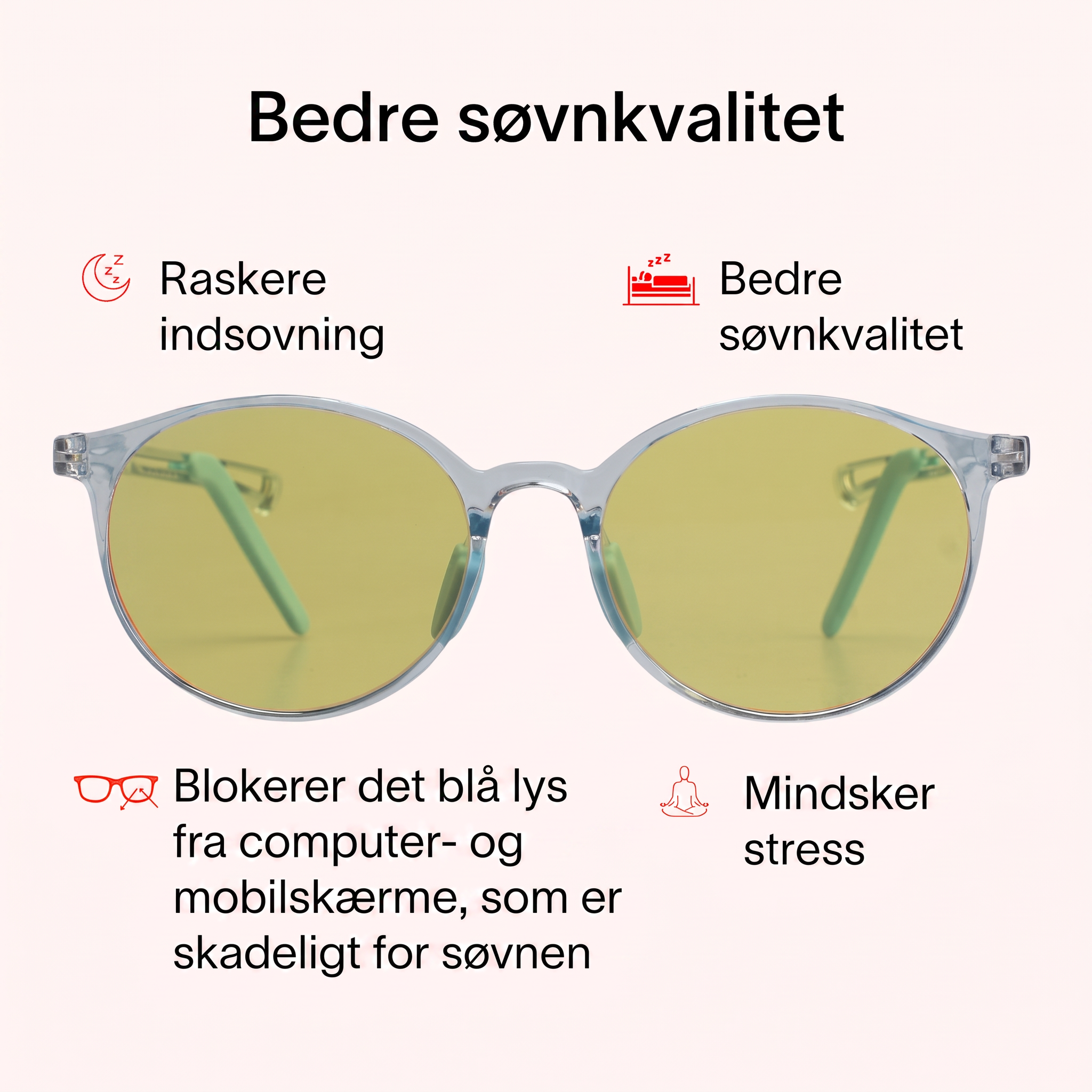 Lysro™ Blålysbriller Børn for bedre søvn