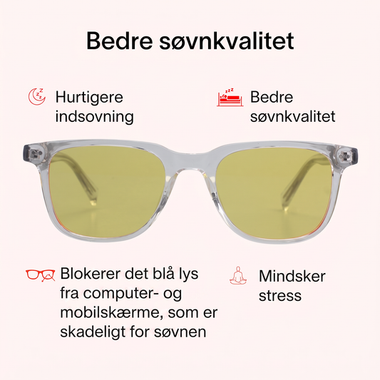 Lysro™ Blålysbriller for bedre søvn – gul