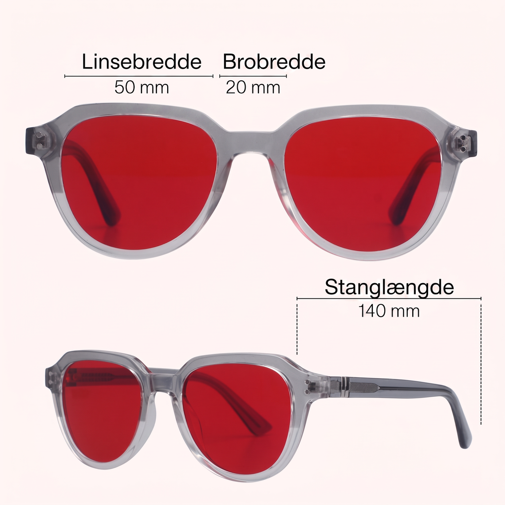 Lysro™ Blålysbriller for bedre søvn – rød