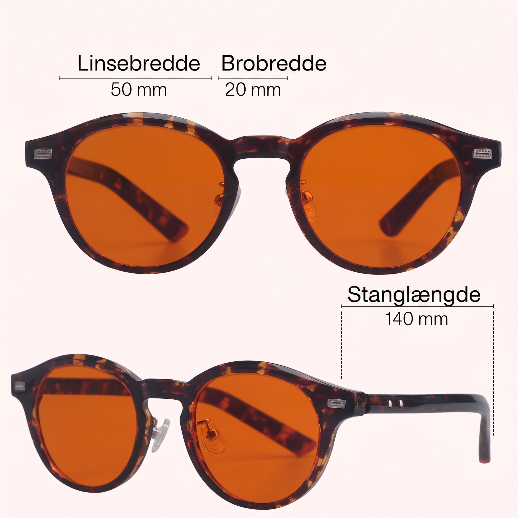 Lysro™ Blålysbriller for bedre søvn – rund orange