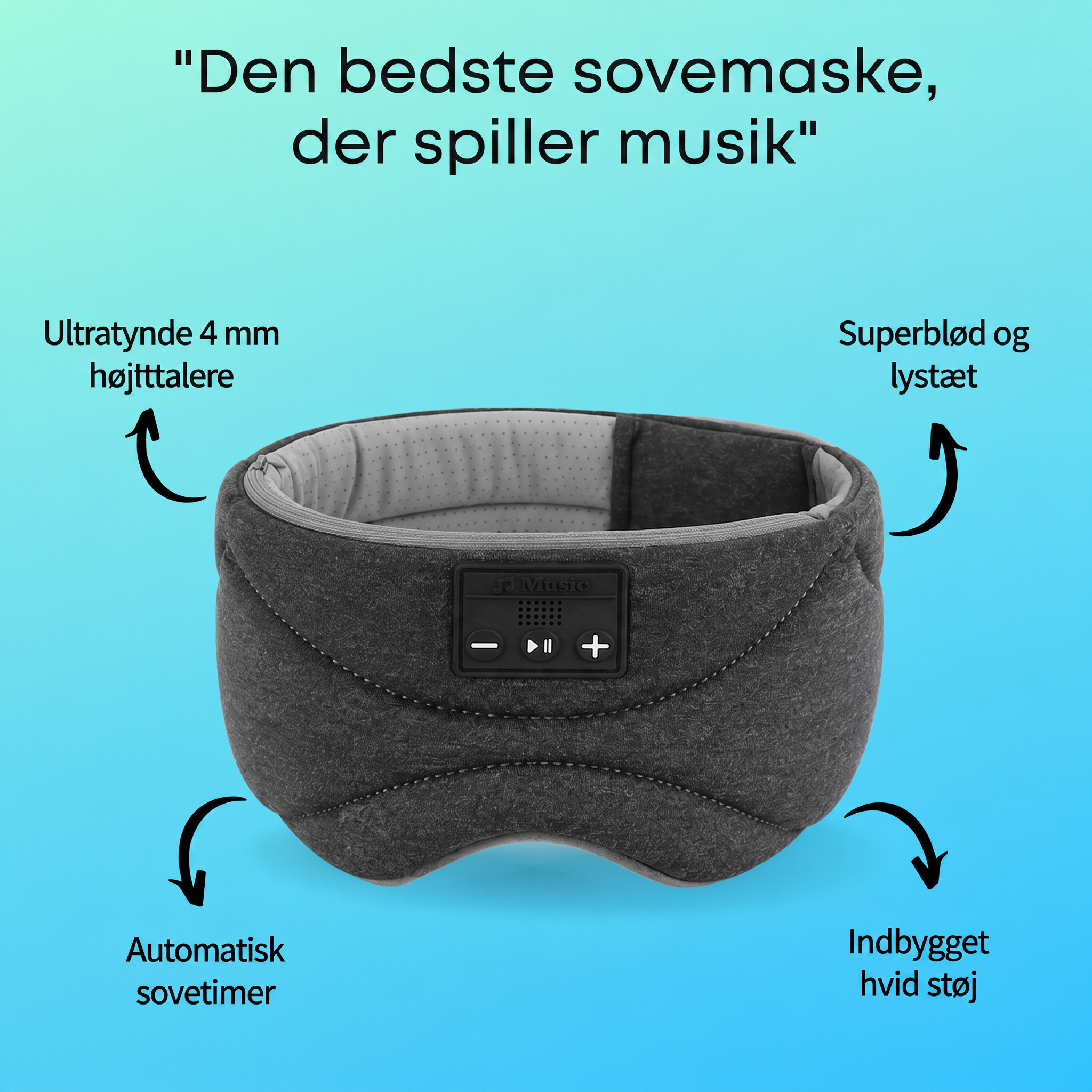 Lysro™ Sovemaske med Bluetooth